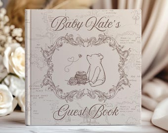 Personalized Winnie the Pooh Baby Shower Guest Book: Hundred Acre Wood Keepsake