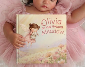 Personalized Children’s Book, Custom Name Book for Baby Girl Gift,  Baby Shower Keepsake Gift for Baby Girl, Fairy First 2nd Birthday Gift