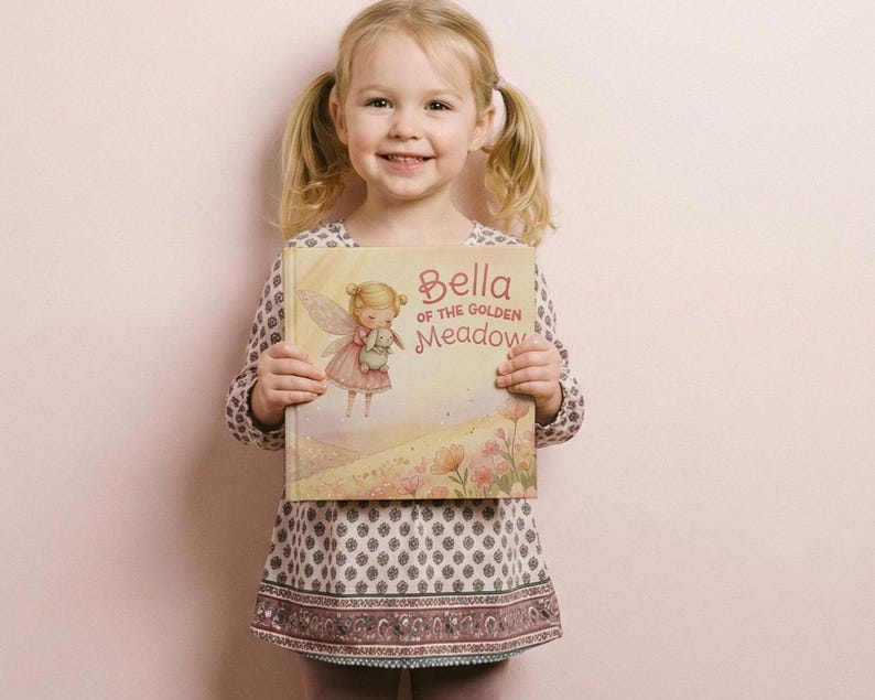 Personalized Children’s Book, Custom Name Book for Baby Girl Gift, Baby Shower Keepsake Gift for Baby Girl, Fairy First 2nd Birthday Gift Fairy 5