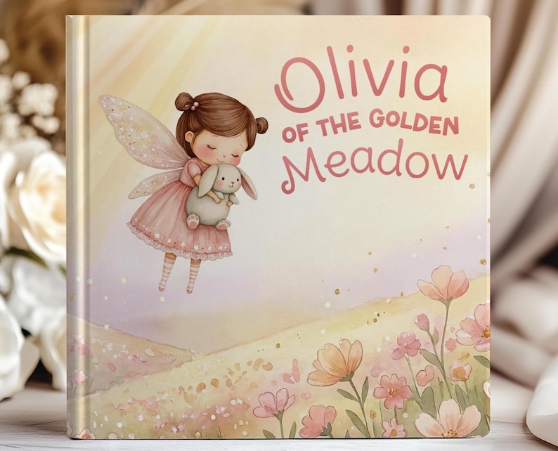 Personalized Children’s Book, Custom Name Book for Baby Girl Gift, Baby Shower Keepsake Gift for Baby Girl, Fairy First 2nd Birthday Gift bild 2