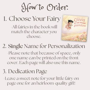 Personalized Children’s Book, Custom Name Book for Baby Girl Gift, Baby Shower Keepsake Gift for Baby Girl, Fairy First 2nd Birthday Gift bild 13
