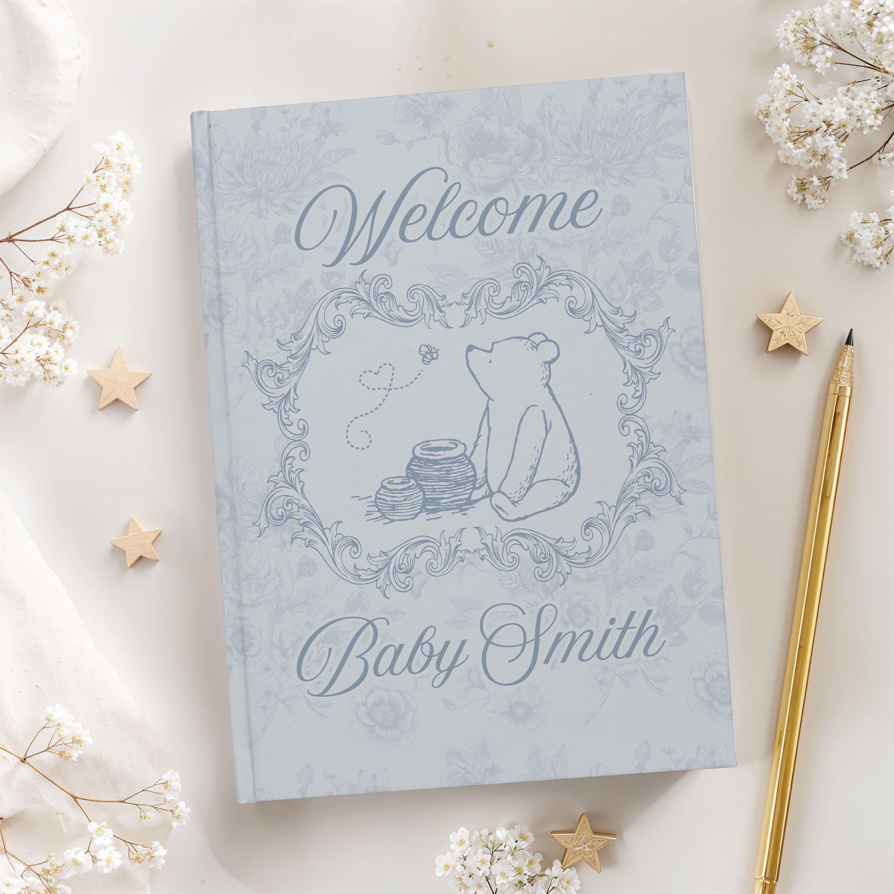 Toile de Jouy Winnie the Pooh Personalized Baby Journal: Expecting Mom Gift