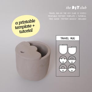 Pottery Travel Mug Template: DIY Slab Cup with Photo Tutorial (PDF Pattern)