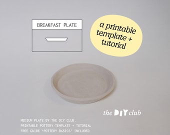 Pottery Template Tableware: Breakfast Plate (DIY Ceramics Tutorial + printable PDF Pattern)