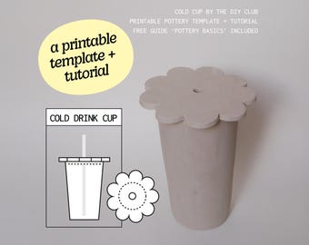 陶器のトラベルカップのテンプレート：写真付きチュートリアル付き DIY スラブ陶器（PDF パターン）