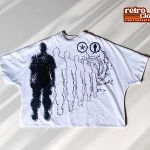 T-shirt grafica da uomo / T-shirt con stampa di cartoni animati Y2K / Stile streetwear urbano / Top casual a maniche corte / Abbigliamento alla moda ed elegante