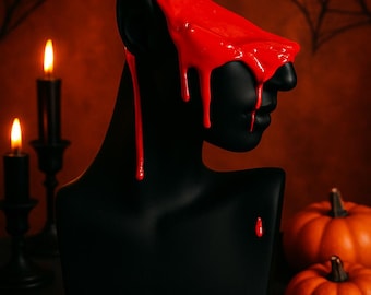 Gothic Woman Bust Sculpture – Hand-Painted Dark Art Home Decor