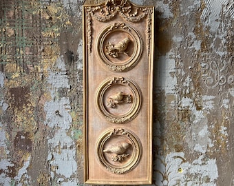 Three-Dimensional Bird Figured Panel | 3D Wall Art with Birds for Modern Home Decor | Hanging Sculpture for Living Room
