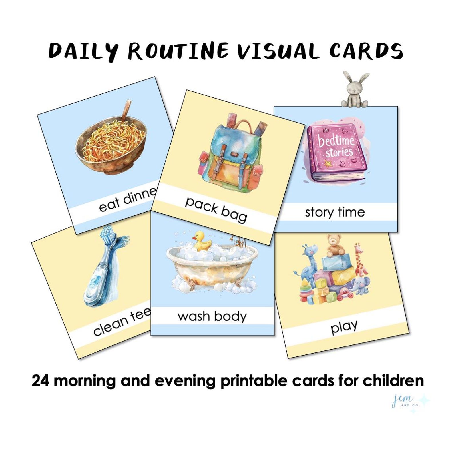 Daily Routines Visual Cards for Children - Etsy