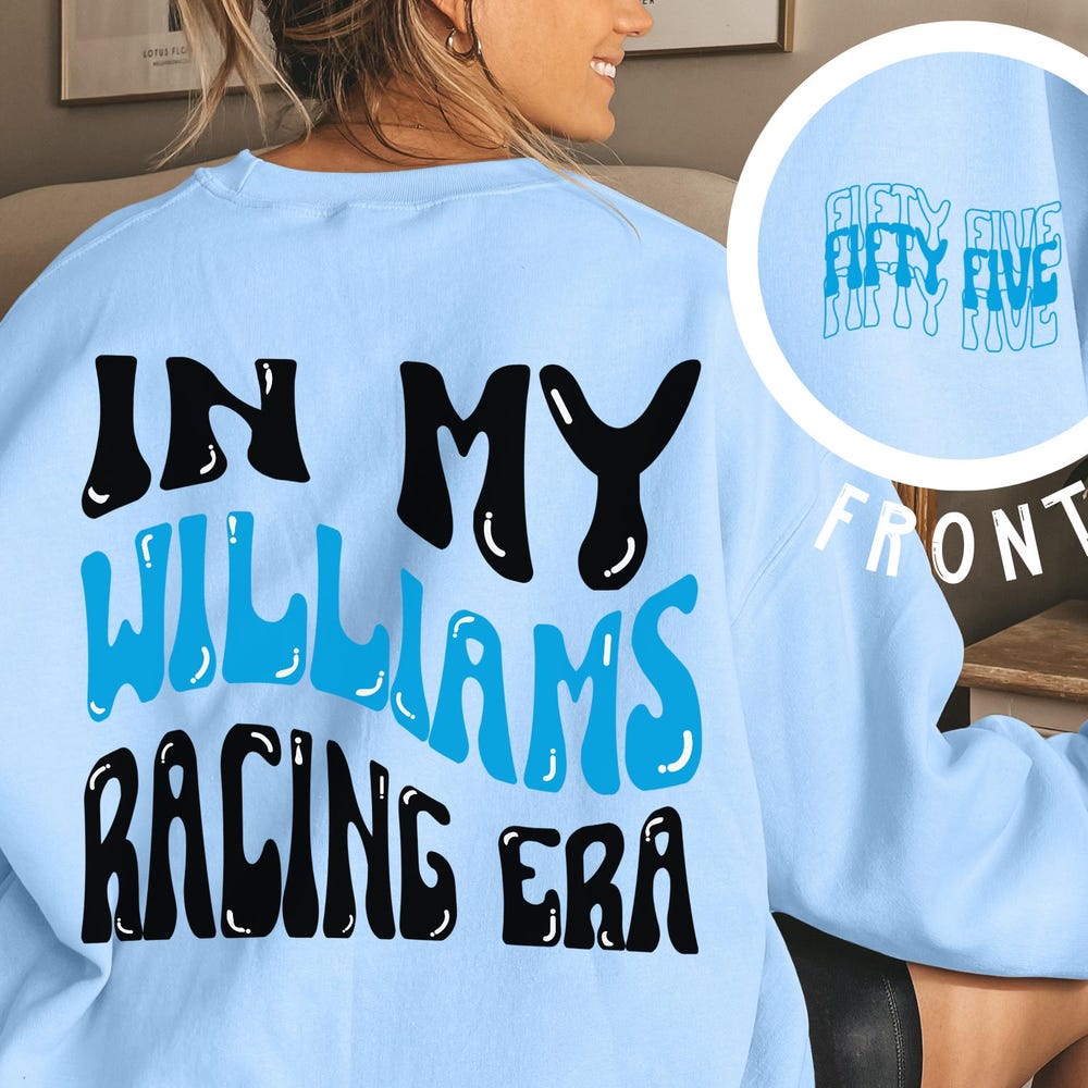 Retro Carlos Sainz Williams Racing Era Sweatshirt, Vintage F1 Sweatshirt, Carlos Sainz Sweatshirt, Williams Racing Shirt, F1 Sweatshirt