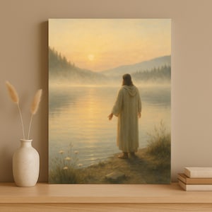 Jesus Canvas Print, Christian Wall Decor, Faith-Inspired Art for Home, Christian Gift for Her