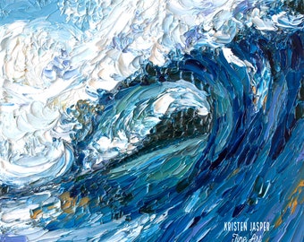 Surf's Up Wave Fabric Quilt Panel Ocean Water Seashore Tropical Beach Sea Foam~ Number 4 in PAINTED WAVES Collection