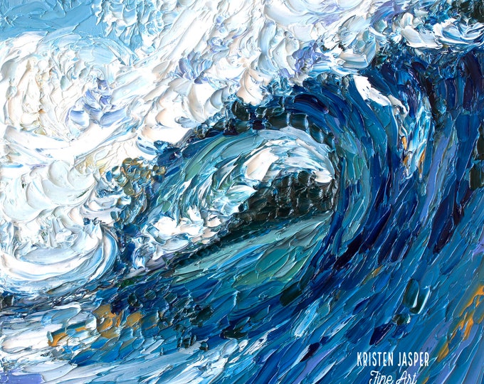 Surf's Up Wave Fabric Quilt Panel Ocean Water Seashore Tropical Beach Sea Foam~ Number 4 in PAINTED WAVES Collection