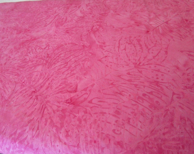 Island Batik Pink Tropical Leaves Summer Fun Fabric BTY ~ Pink Batik Leaves Fabric By The Yard~ IB103-B4