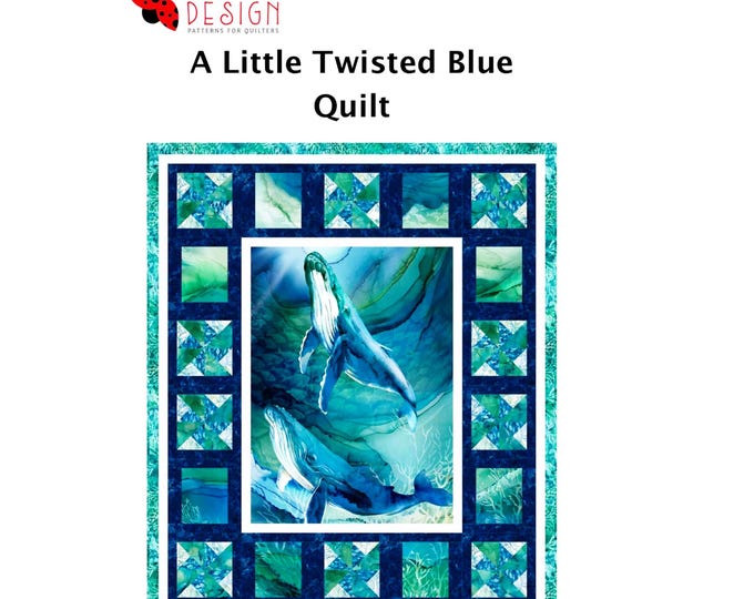 Quilt Pattern Only: Calls for Fabric Panel and Twisted Pinwheels Border ~ Adult Lap Quilt Size, Kids, Baby~ 44" x 52"