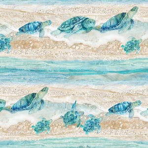 Beach Tiles Fabric & Pattern Kit~ Modern Baby Quilt, Wall Hanging or Tropical Throw~ 37x49" Bild 5