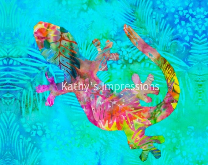 Hawaii Ana Quilt Fabric Block (10.5") - Gecko, Surfer Girl, Whale, or Mermaid