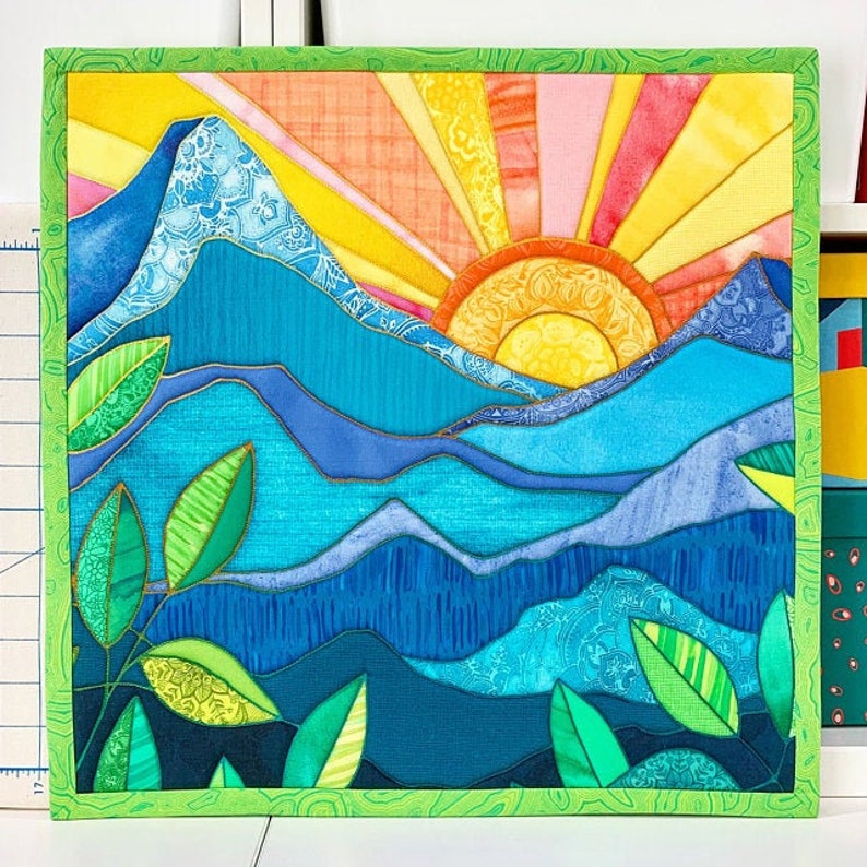 Sunrise in Paradise Fabric Panel Mountains Hawaii Island Etsy