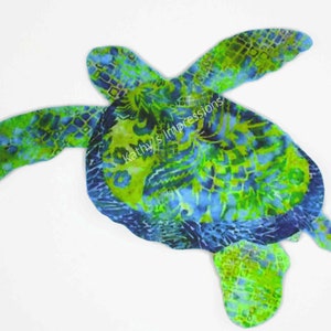 Tropical Sea Turtle Iron On Fabric Applique with Fusing Hawaiian Honu image 8