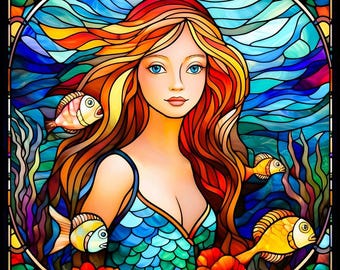 海の青さとイルカに癒される！ 海を表現したステンドグラス！ | 特注