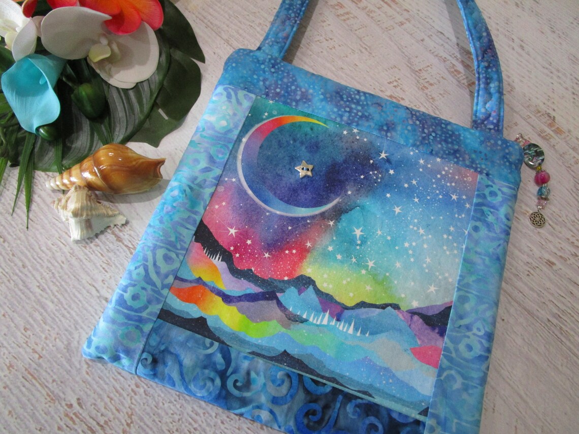 STARS Tropical Night Sky Fabric Panel Constellations Hawaiian Etsy