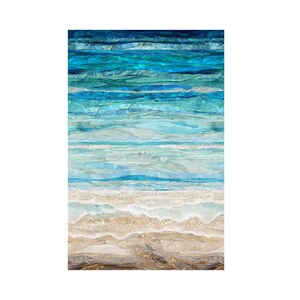 Beach Tiles Fabric & Pattern Kit~ Modern Baby Quilt, Wall Hanging or Tropical Throw~ 37x49" Bild 3