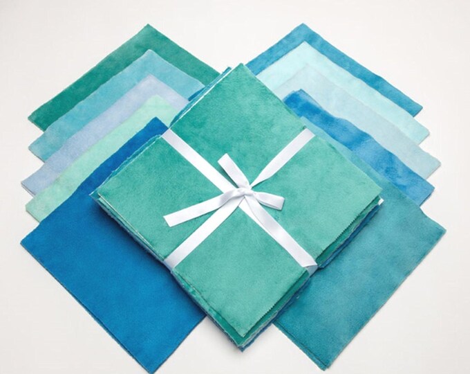 Shannon Fabrics Shades of Paradise Cuddle Cake~ (20) 10" Minky Fabric Quilt Squares