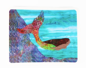 Beautiful Mermaid Sticker Hydro Flask or Car Decal~ Mermaid Swimming Beach Ocean Laptop Notebook Sport Water Bottle Cup Mug