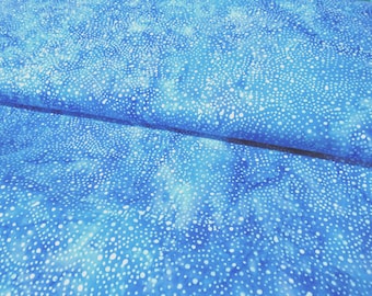 Water Dots Turquoise Blue Green Fabric By The Yard Island Batik Hand-Dyed Cotton Beach Ocean Bubbles Pool Lake Projects Quilting Sewing