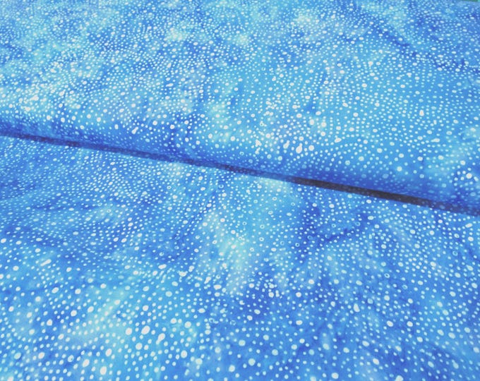 Water Dots Turquoise Blue Green Fabric By The Yard Island Batik Hand-Dyed Cotton Beach Ocean Bubbles Pool Lake Projects Quilting Sewing