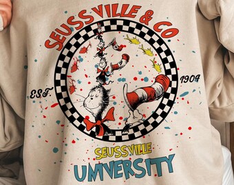 Seussvillee And Co. png, Dr Suess Day png, Read Across America Day png, Dr Suess-sublimatie, Teacher Life png, Clipart Dr Suess, school, png