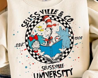 Seussvillee And Co. png, Dr Suess Day png, Read Across America Day png, Dr Suess-sublimatie, Teacher Life png, Clipart Dr Suess, school, png