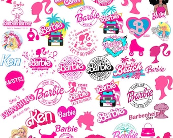 Barbi SVG-Bundle, Pink Logo, Barb SVG-Bundle, Mädchen SVG, SVG-Dateien für Cricut, Mädchen SVG, Aufkleber Clipart, SVG-Dateien, Png-Dateien Clipart