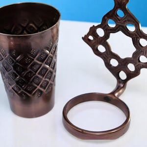 Antikes Messing Badezimmer Zubehör Set - Seifenschale, Getränkehalter, Handtuchring, Zahnbürstenhalter