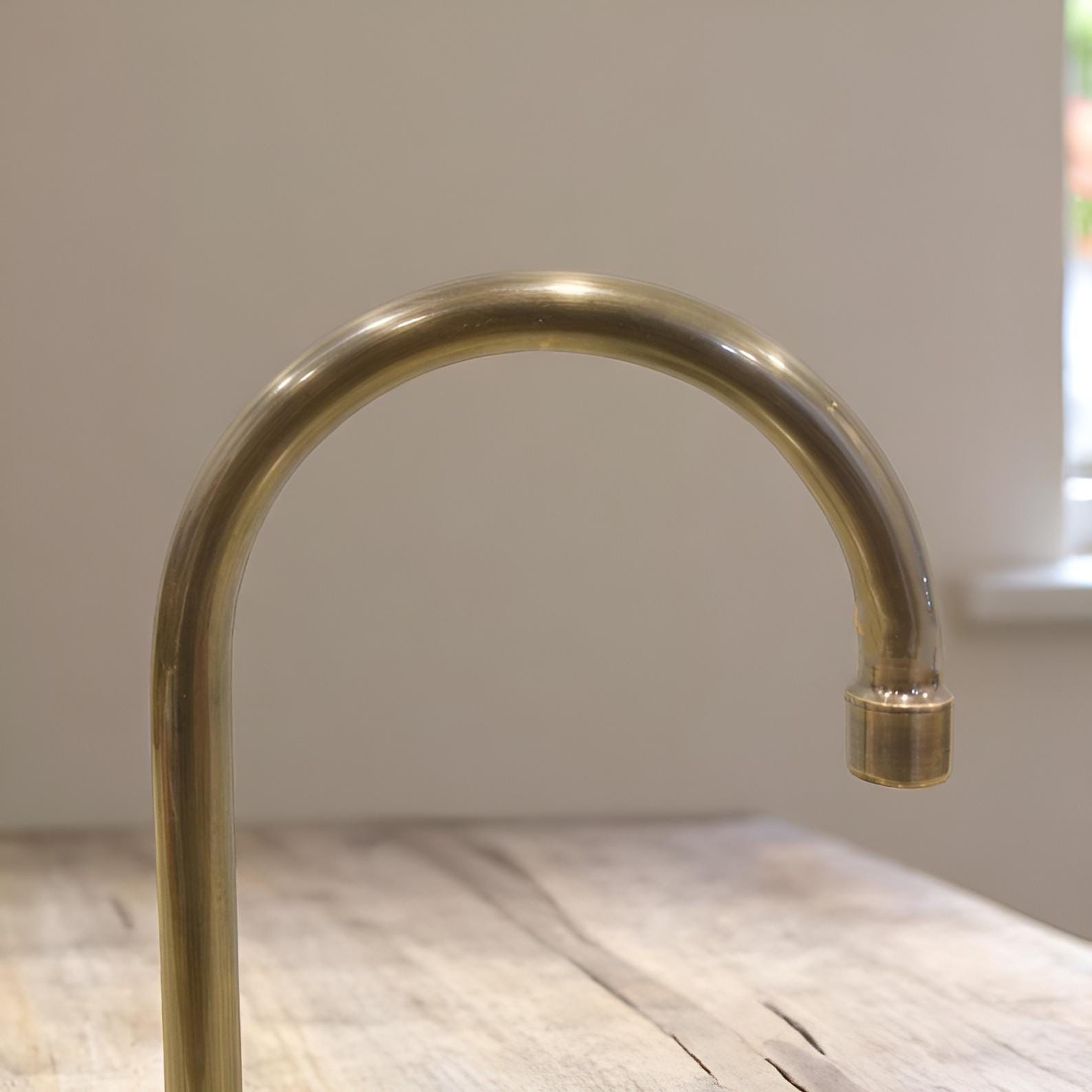 Handmade Unlacquered Brass Kitchen Faucet: Vintage Farmhouse Style - Etsy