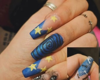 Gel Press on Nails, Coraline Nails