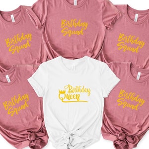 Birthday Queen & Squad Shirts: Matching Party Outfit