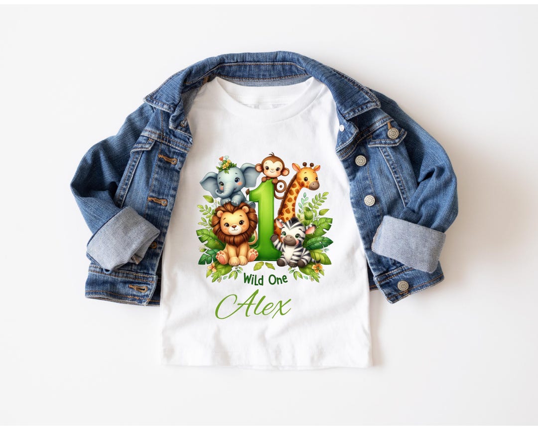 Wild One Safari Birthday Shirt: Jungle Animals First Birthday - Etsy