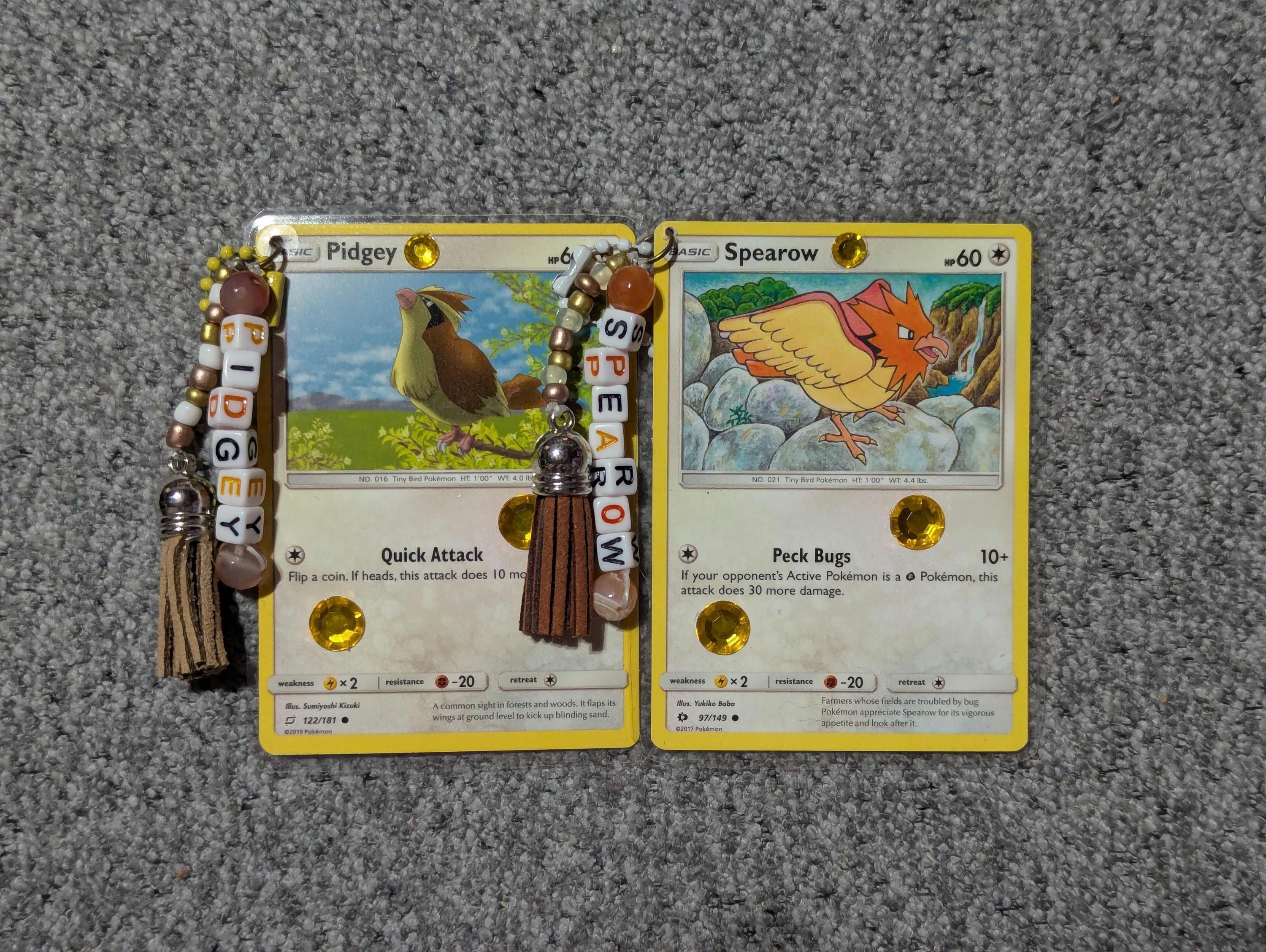 Normal Type Pokemon Card Keychains B Grade - Etsy