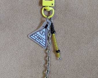 Bill Cipher Gravity Falls Inspired Keychain