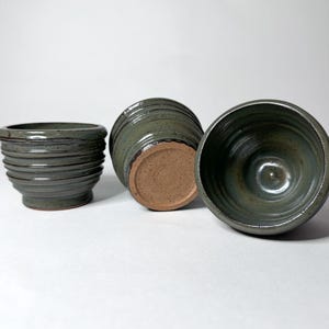 Mens Whiskey Glass Green Handmade Ceramic Lowball Tumbler for Whiskey Bourbon Sake Cocktail Groomsmen Gift Gift For Men Housewarming Gift