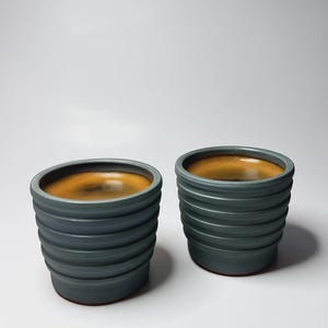 Espresso Cup 2 Pack Blue Handmade Unique Stoneware Espresso Cup Fun Espresso Cup Espresso Shot Cup 6-8oz Double Espresso Cup Coffee Gift