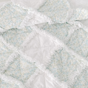 Blue Floral Baby Quilt