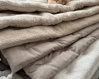 Funda de sofá acolchada de algodón orgánico: protector de sofá apto para mascotas