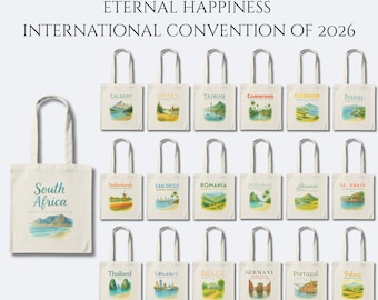 2026 JW International Convention Tragetasche – Ewiges Glück – JW Geschenke – Handgemachte Tragetasche – JW Souvenir