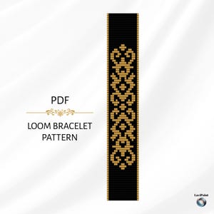 Bead Loom Bracelet Pattern / Digital Loom Bracelet Tutorial / Floral Loom Bracelet Pattern PDF / Bead Loom Design for Miyuki Delica 11/0