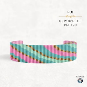Pastel Wave Loom Bracelet Pattern: Boho Bead Design (PDF Download)