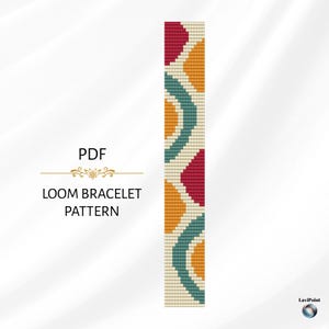 Bead Loom Bracelet Pattern / Digital Loom Bracelet Tutorial / Abstract Loom Bracelet Pattern PDF / Bead Loom Design for Miyuki Delica 11/0