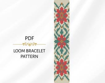Armbandpatroon bloemenweefgetouw: Miyuki Delica 11/0 (pdf-patroon)