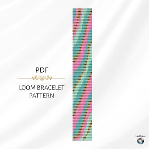 Bead Loom Bracelet Pattern / Digital Loom Bracelet Tutorial / Coloring Loom Bracelet Pattern PDF / Bead Loom Design for Miyuki Delica 11/0